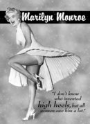 MARILYN MONROE HIGH HEELS TIN SIGN