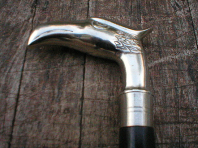 VINTAGE STYLE NICKEL PLATED EAGLE CANE WALKING STICK E