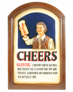 CHEERS WOODEN SIGN DECORATIVE WALL DECOR C