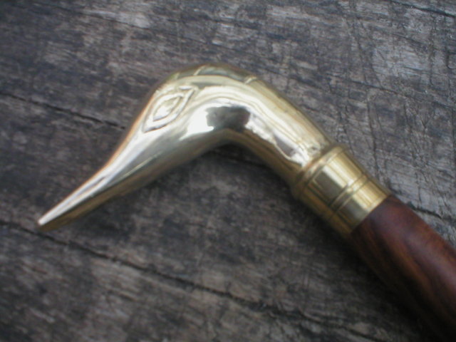 VINTAGE STYLE BRASS DUCK CANE WALKING STICK D