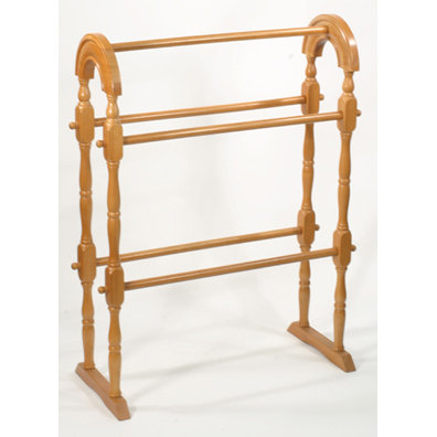 OAK QUILT RACK WOOD DISPLAY STAND