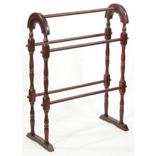 MAHOGANY QUILT RACK WOOD DISPLAY STAND