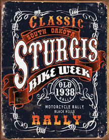 STURGIS CLASSIC RALLY METAL TIN SIGN