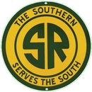 SOUTHERN RAILROAD PORCELAIN OVERLAY SIGN
