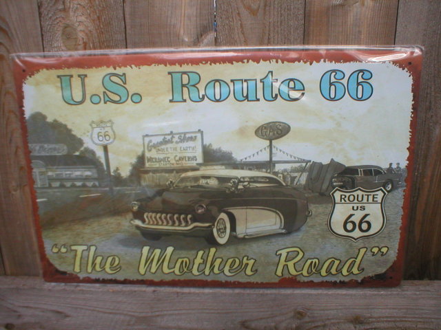 US ROUTE 66 THE MOTHER ROAD TIN SIGN