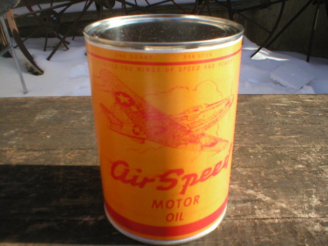 NEW AIR SPEED MOTOR OIL 32 FL. OZ. METAL CAN