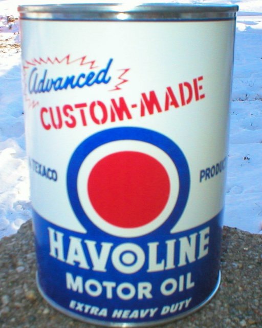 NEW HAVOLINE MOTOR OIL 32 FL. OZ. METAL CAN
