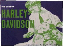MIGHTY HARLEY DAVIDSON TIN METAL SIGN