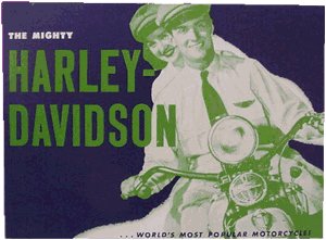 MIGHTY HARLEY DAVIDSON TIN METAL SIGN