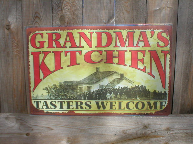 GRANDMA'S KITCHEN TIN METAL SIGN