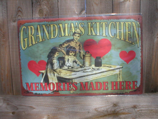 GRANDMA'S KITCHEN TIN METAL SIGN