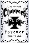 CHOPPERS FOREVER ALUMINUM SIGN METAL ADV SIGNS C