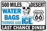 LAST CHANCE DINER RETRO SIGN METAL ADV AD SIGNS D