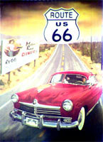 ROUTE US 66 MOTHER ROAD RETRO TIN SIGN METAL SIGNS R