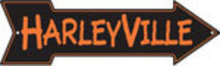 HARLEYVILLE ARROW RETRO TIN SIGN METAL ADV SIGNS H