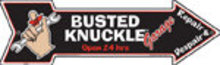 BUSTED KNUCKLE RETRO TIN SIGN METAL ADV AD SIGNS B