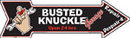 BUSTED KNUCKLE RETRO TIN SIGN METAL ADV AD SIGNS B