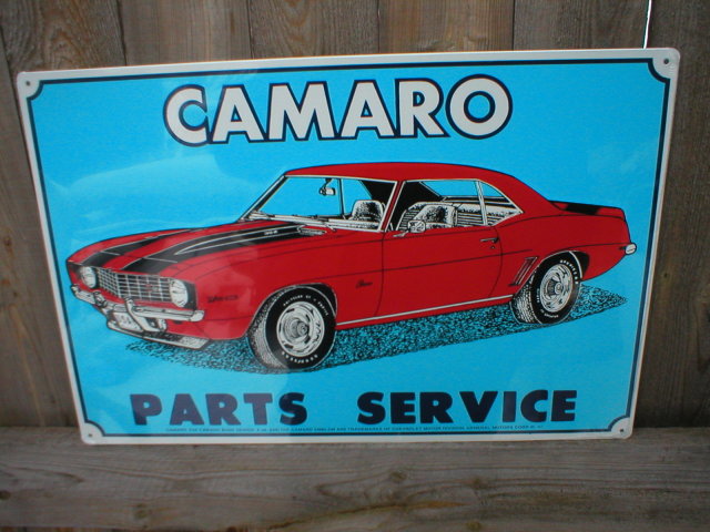 CAMARO PARTS SERVICE TIN METAL SIGN
