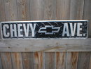 CHEVY AVE. TIN METAL SIGN