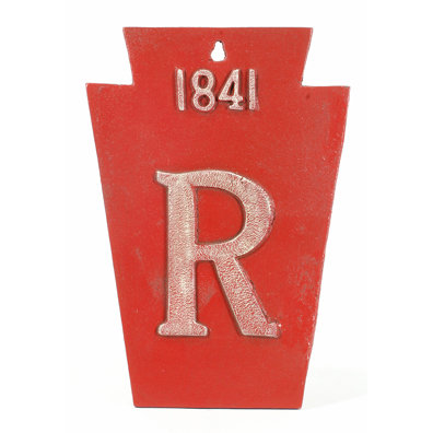 FIREMAN SIGN RED FIREMARK 1841 R PLAQUE