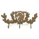 CAST IRON HORSE THREE HOOK WALL HANGER COAT RACK H