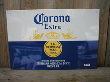 CORONA EXTRA TIN SIGN METAL ADV RETRO BEER SIGNS C