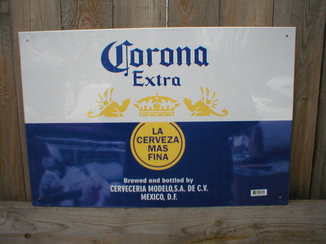 CORONA EXTRA TIN SIGN METAL ADV RETRO BEER SIGNS C