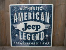 JEEP AMERICAN LEGEND 1941 TIN SIGN
