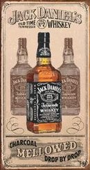 JACK DANIEL'S WHISKEY TIN SIGN METAL ADV AD SIGNS J