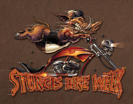 STURGIS MODERN BOAR TIN SIGN METAL ADV AD SIGNS S