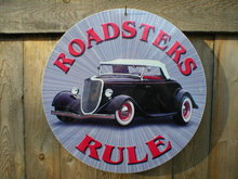 ROADSTERS RULE METAL SIGN FORD COLLECTOR SIGNS R