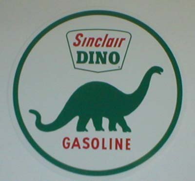 SINCLAIR DINO ROUND VINYL DECAL GAS PUMP GLOBE DECOR S