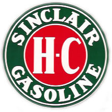 SINCLAIR H-C ROUND VINYL DECAL GAS PUMP GLOBE DECOR S