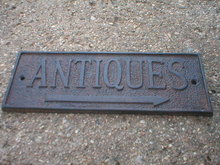 CAST IRON ANTIQUES SIGN METAL ADV SIGNS A