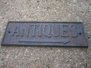 CAST IRON ANTIQUES SIGN METAL ADV SIGNS A
