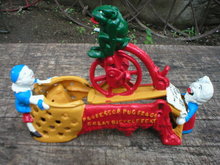 PROFESSOR PUG FROGS MECHANICAL BANK CAST IRON