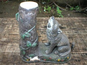 WOLF & SQUIRREL MECHANICAL BANK HUBLEY