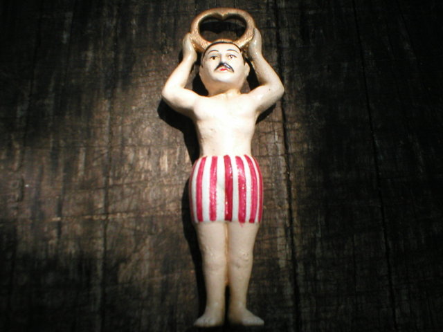 MUSCLE MAN POP BEER BOTTLE OPENER CAST IRON CAST IRON