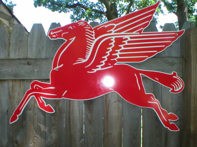 LARGE MOBILGAS PEGASUS STATION SIGN