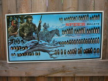 SPEER BULLETS TIN SIGN COLLECTOR AMMUNITION ADV SIGNS