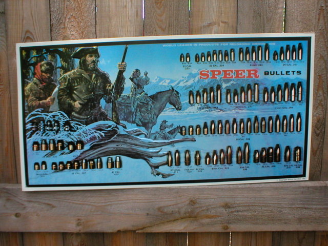 SPEER BULLETS TIN SIGN COLLECTOR AMMUNITION ADV SIGNS