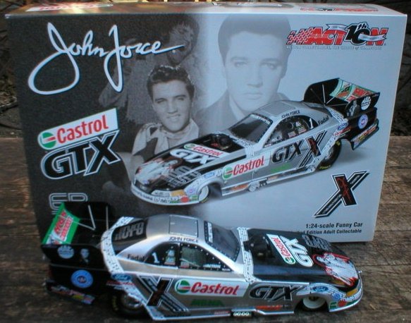 JOHN FORCE ACTION 2002 CASTRO GTX 1:24 DIECAST FUNNY CAR