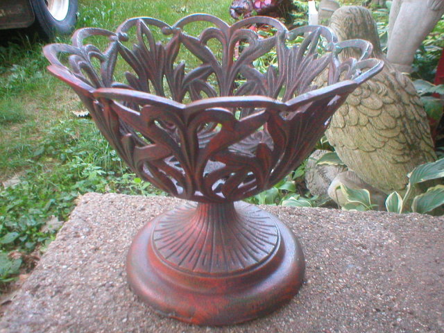 CAST IRON PLANT HOLDER DECORATIVE HOME DECK DECOR P
