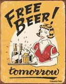 FREE BEER TIN METAL SIGN