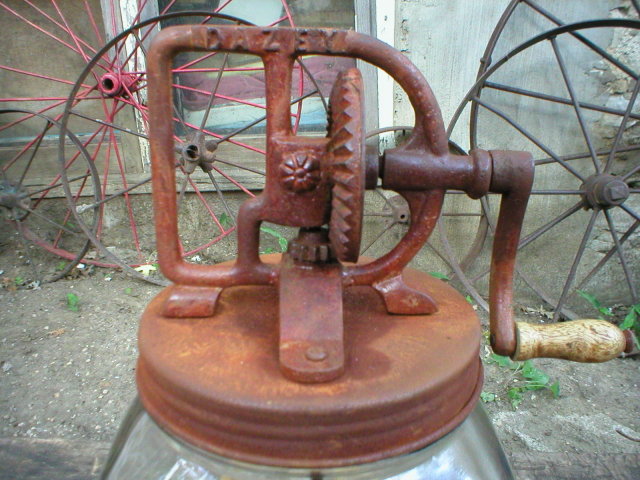 LARGE GLASS BUTTER CHURN DECORATIVE HOME DECOR D