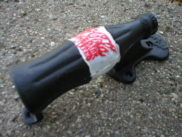 CAST IRON COCA-COLA DOOR HANDLE COKE DOOR OPENER C