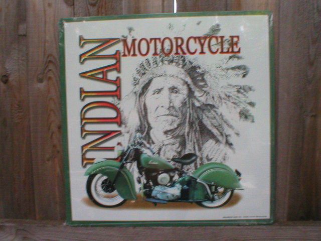 INDIAN MOTORCYCLES METAL SIGN