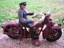 POLICEMAN ON MOTORCYCLE FRONT WHEEL CLACKER P