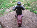 POLICEMAN ON MOTORCYCLE FRONT WHEEL CLACKER P