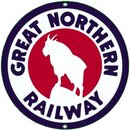 GREAT NORTHERN RAILWAY PORCELAIN COAT SIGN G